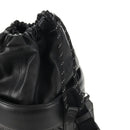 BOTTEGA VENETA Bucket Shoulder Bag Punching leather Black Auth BA6816M-21