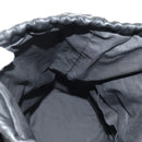 BOTTEGA VENETA Bucket Shoulder Bag Punching leather Black Auth BA6816M-24