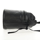 BOTTEGA VENETA Bucket Shoulder Bag Punching leather Black Auth BA6816M-4