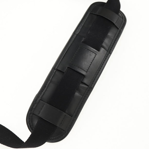 BOTTEGA VENETA Bucket Shoulder Bag Punching leather Black Auth BA6816M