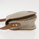 Christian Dior Honeycomb Canvas Shoulder Bag PVC Leather Beige Auth BA6818-4