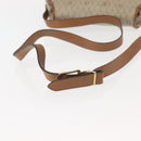 Christian Dior Honeycomb Canvas Shoulder Bag PVC Leather Beige Auth BA6818-7