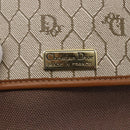 Christian Dior Honeycomb Canvas Shoulder Bag PVC Leather Beige Auth BA6819-11