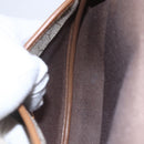 Christian Dior Honeycomb Canvas Shoulder Bag PVC Leather Beige Auth BA6819-18