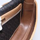 Christian Dior Honeycomb Canvas Shoulder Bag PVC Leather Black Auth BA6820-19