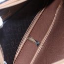 Christian Dior Honeycomb Canvas Shoulder Bag PVC Leather Black Auth BA6821-12