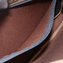 Christian Dior Honeycomb Canvas Shoulder Bag PVC Leather Black Auth BA6821-19