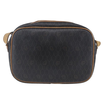 Christian Dior Honeycomb Canvas Shoulder Bag PVC Leather Black Auth BA6821 - 0