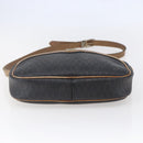 Christian Dior Honeycomb Canvas Shoulder Bag PVC Leather Black Auth BA6821-5