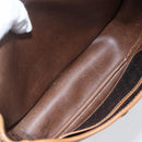 Christian Dior Honeycomb Canvas Shoulder Bag PVC Leather Black Auth BA6822-16