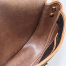 Christian Dior Honeycomb Canvas Shoulder Bag PVC Leather Black Auth BA6822-17