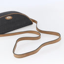 Christian Dior Honeycomb Canvas Shoulder Bag PVC Leather Black Auth BA6822-7