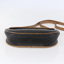 Christian Dior Honeycomb Canvas Shoulder Bag PVC Leather Black Auth BA6822-9