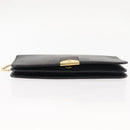 Christian Dior Chain Shoulder Bag Leather Black Auth BA6823-6