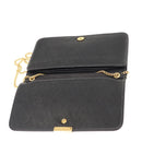Christian Dior Chain Shoulder Bag Leather Black Auth BA6823-10