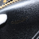 Christian Dior Chain Shoulder Bag Leather Black Auth BA6823-11