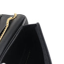 Christian Dior Chain Shoulder Bag Leather Black Auth BA6823-19