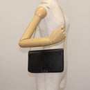 Christian Dior Chain Shoulder Bag Leather Black Auth BA6823-22