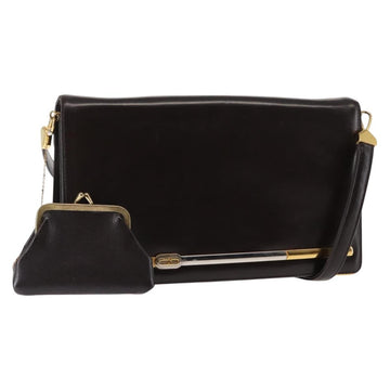 Christian Dior Shoulder Bag Leather Brown Auth BA6824