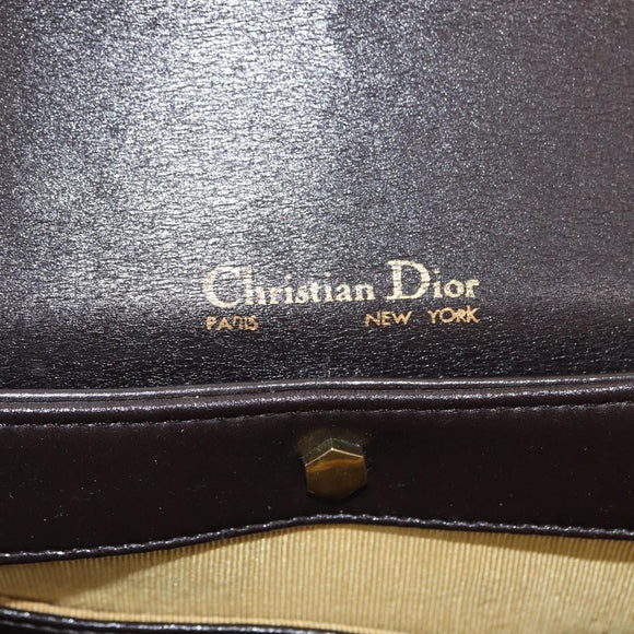 Christian Dior Shoulder Bag Leather Brown Auth BA6824