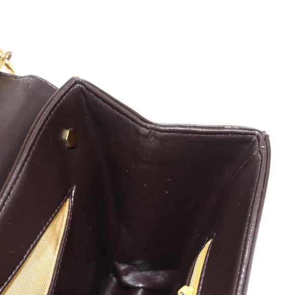 Christian Dior Shoulder Bag Leather Brown Auth BA6824