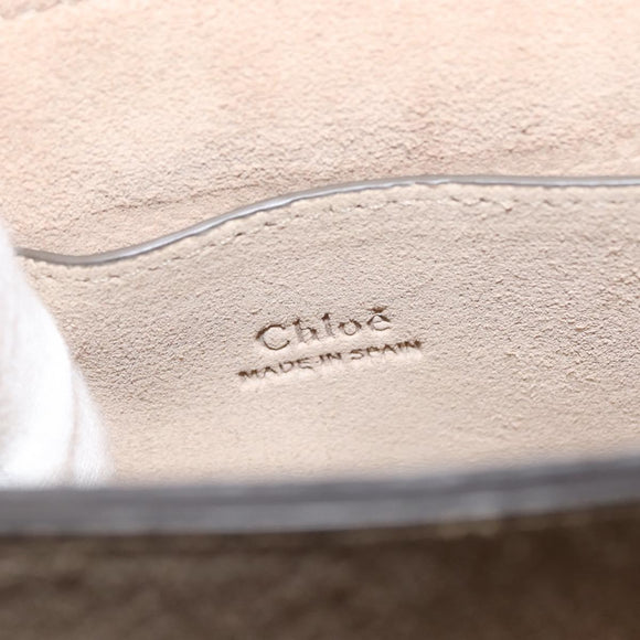 Chloe Fay Shoulder Bag Suede Leather Beige Auth BA6827