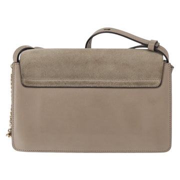 Chloe Fay Shoulder Bag Suede Leather Beige Auth BA6827 - 0