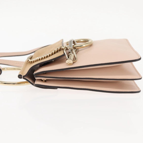 Chloe Fay Shoulder Bag Suede Leather Pink Auth BA6828