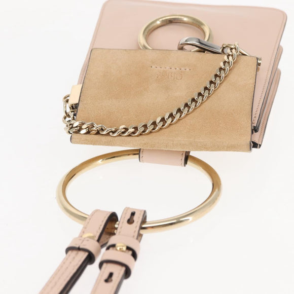Chloe Fay Shoulder Bag Suede Leather Pink Auth BA6828