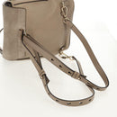 Chloe Fay Backpack Suede Leather Beige Gold Auth BA6829-8