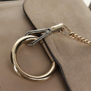 Chloe Fay Backpack Suede Leather Beige Gold Auth BA6829-24