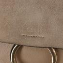 Chloe Fay Backpack Suede Leather Beige Gold Auth BA6829-25