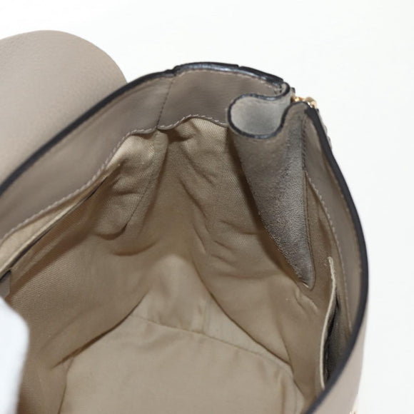 Chloe Fay Backpack Suede Leather Beige Gold Auth BA6829