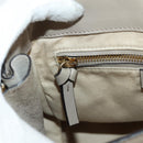 Chloe Fay Backpack Suede Leather Beige Gold Auth BA6829-30