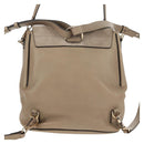 Chloe Fay Backpack Suede Leather Beige Gold Auth BA6829-2