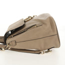 Chloe Fay Backpack Suede Leather Beige Gold Auth BA6829-3