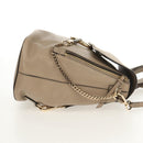 Chloe Fay Backpack Suede Leather Beige Gold Auth BA6829-4