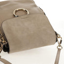 Chloe Fay Backpack Suede Leather Beige Gold Auth BA6829-6