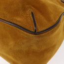 Chloe Lexa Hand Bag Suede Leather 2way Yellow Gold Auth BA6831-17