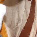 Chloe Lexa Hand Bag Suede Leather 2way Yellow Gold Auth BA6831-11