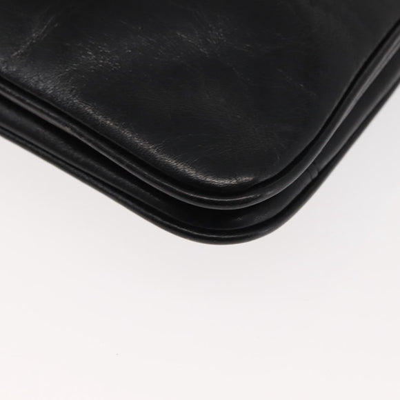 Chloe Shoulder Bag Leather Black Auth BA6833