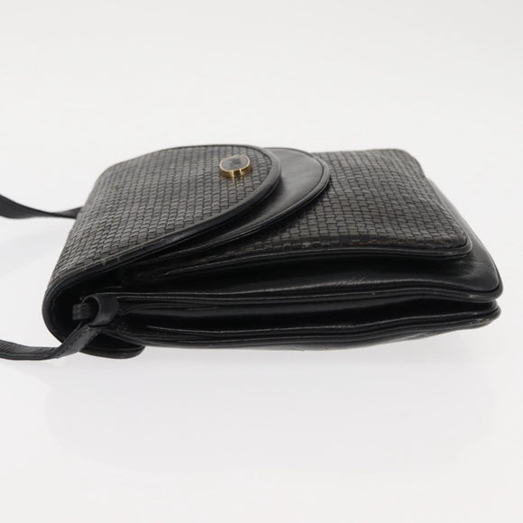 Chloe Shoulder Bag Leather Black Auth BA6833