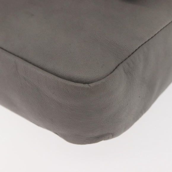 Chloe Shoulder Bag Leather Gray Auth BA6834