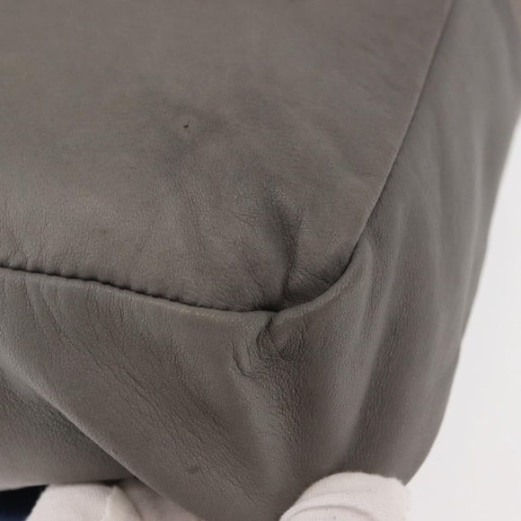 Chloe Shoulder Bag Leather Gray Auth BA6834