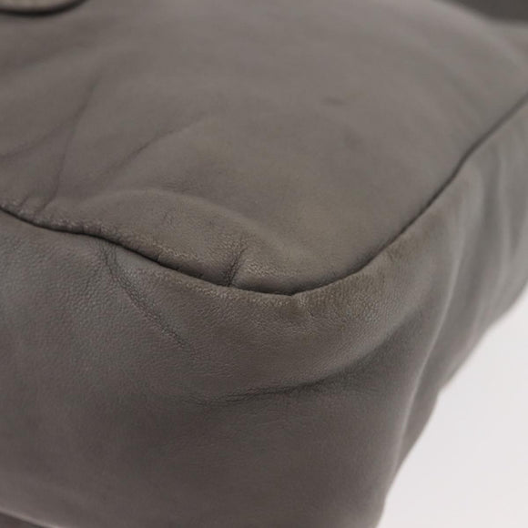 Chloe Shoulder Bag Leather Gray Auth BA6834