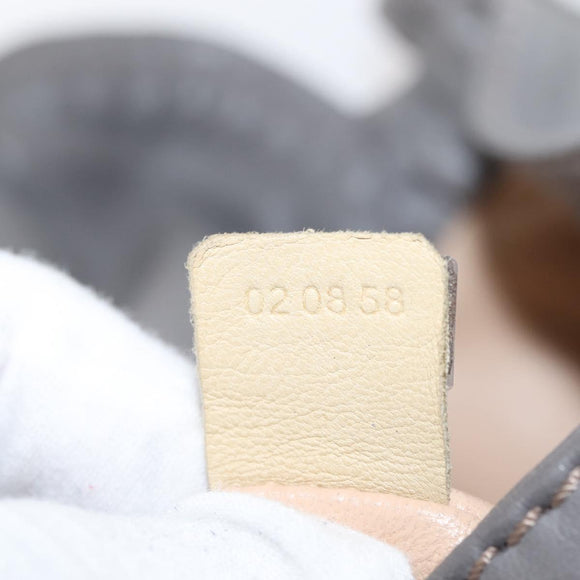 Chloe Shoulder Bag Leather Gray Auth BA6834