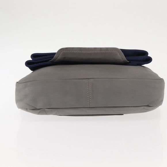 Chloe Shoulder Bag Leather Gray Auth BA6834