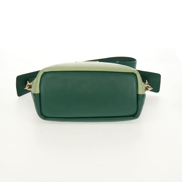Chloe Bailey Hand Bag Leather 2way Green Auth BA6835
