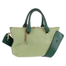 Chloe Bailey Hand Bag Leather 2way Green Auth BA6835-1