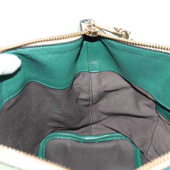 Chloe Bailey Hand Bag Leather 2way Green Auth BA6835